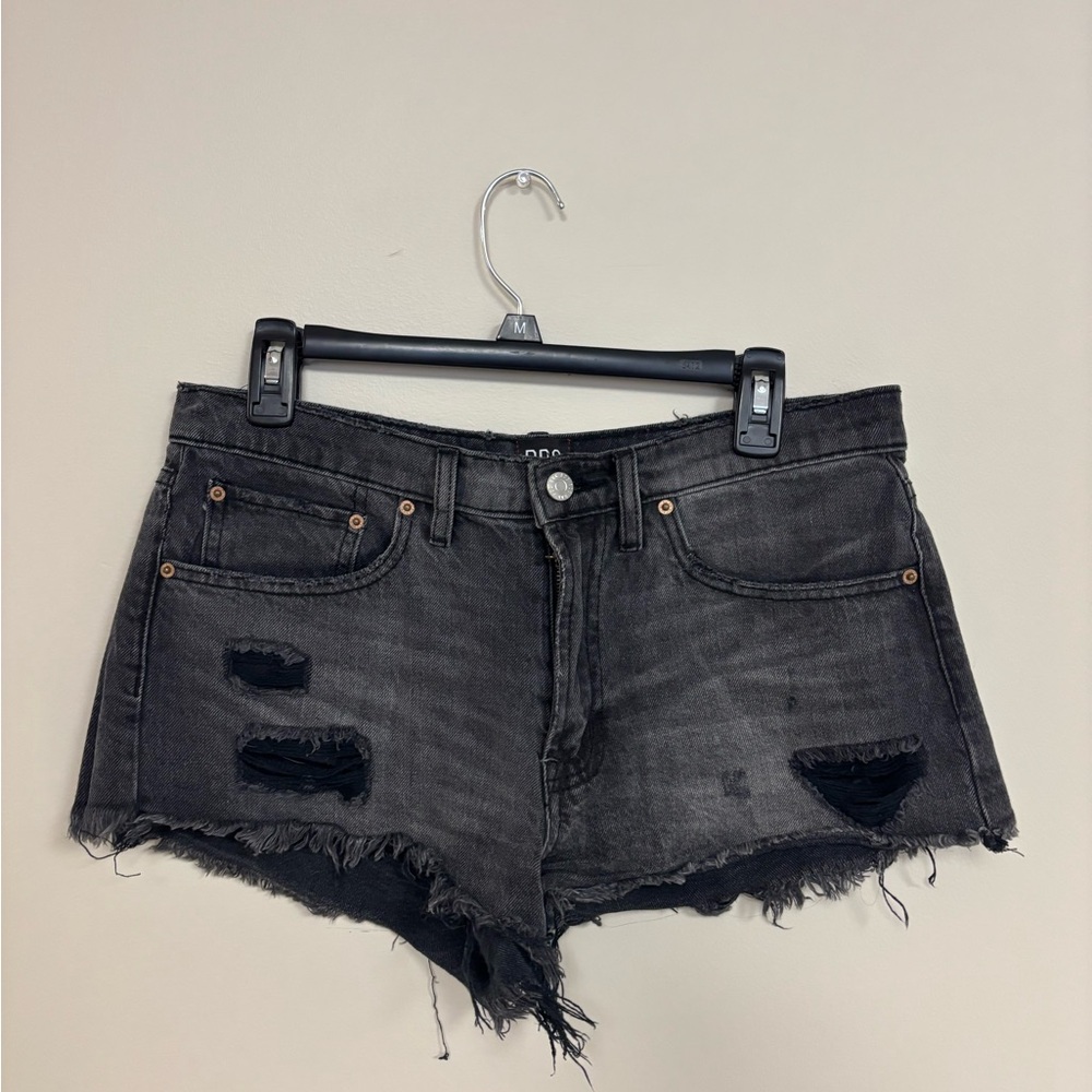 BDG Distressed Black Denim Shorts Urban Outfitters
